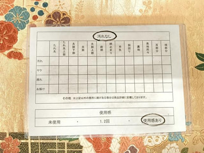 平和屋着物◎六通柄袋帯 唐織 花蝶丸文 金糸 正絹 逸品 AABG2458yx
