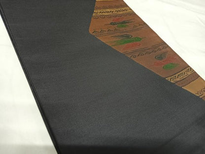 平和屋着物◎六通柄袋帯　雲母　正絹　逸品　AABG2508yx