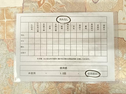 平和屋着物◎六通柄袋帯 短冊花文 金銀糸 正絹 逸品 AABG2513yx