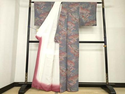 平和屋着物■上質な小紋 吉祥宝尽くし花文 正絹 逸品 AABG2548ck