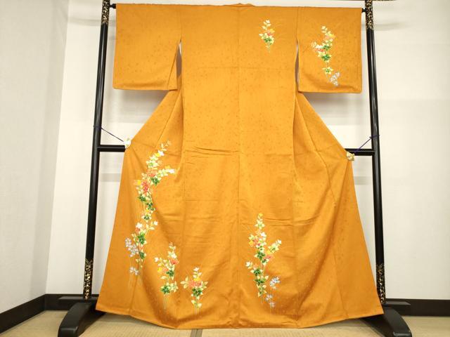平和屋着物■訪問着 草花文 正絹 逸品 AABG2587ck