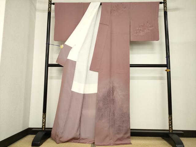 平和屋着物■訪問着 樹林文 正絹 逸品 AABG2610ck