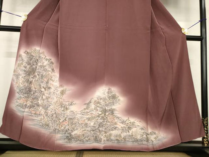 平和屋着物■訪問着 風景文 暈し染め 正絹 逸品 AABG2614ck