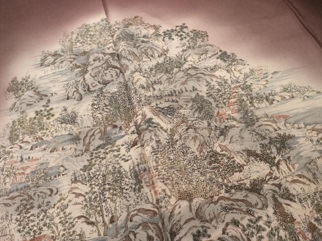 平和屋着物■訪問着 風景文 暈し染め 正絹 逸品 AABG2614ck
