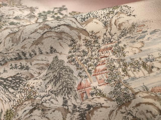 平和屋着物■訪問着 風景文 暈し染め 正絹 逸品 AABG2614ck