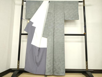 平和屋着物■上質な小紋 松尽くし 正絹 逸品 AABG2615ck