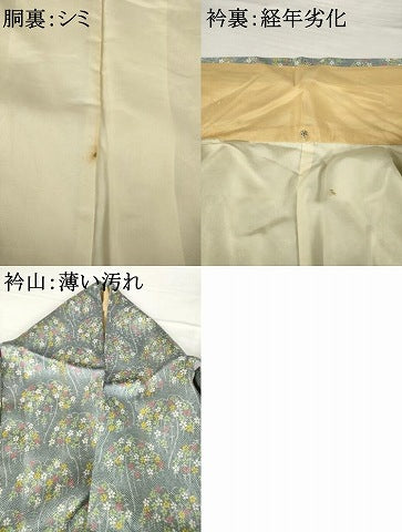平和屋着物■上質な小紋 草花文 正絹 逸品 AABG2616ck
