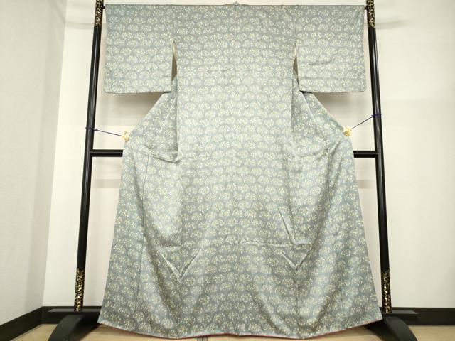 平和屋着物■上質な小紋 草花文 正絹 逸品 AABG2616ck