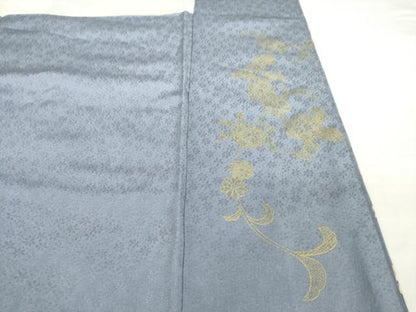 平和屋着物●訪問着　地紙鳳凰花文　暈し染め　金銀彩　正絹　逸品　AABG2636ck