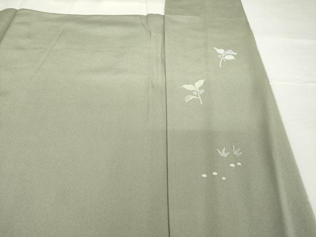 平和屋着物●訪問着　友禅　作家物　草花文　暈し染め　ロング丈　正絹　逸品　AABG2641ck