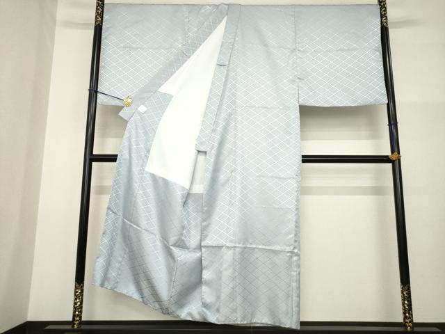 平和屋着物●男性　色紋付・羽織セット　花菱地紋　キングサイズ　洗える着物　AABG2642ck