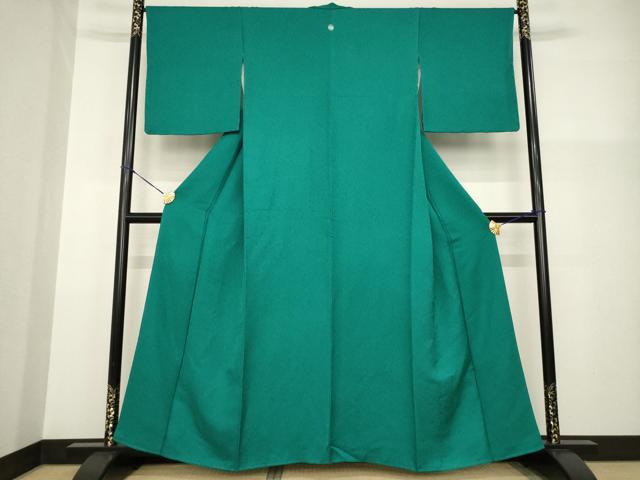 平和屋着物●上質な色無地　鉄色　正絹　逸品　AABG2643ck