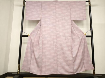 平和屋着物▼上質な小紋　幾何学文様　正絹　逸品　未使用　AABG2646ck