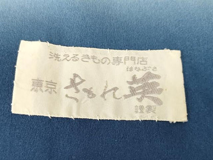 平和屋着物●洗える最高級着物　＜英＞はなぶさ謹製　小紋　枝花文　梅　楓　AABG2647ck
