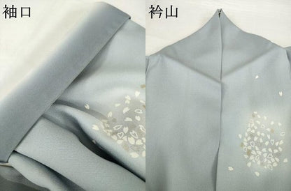 平和屋着物●上質な小紋　桜　暈し染め　金彩　正絹　逸品　AABG2652ck