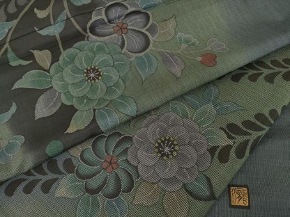 平和屋着物●本場大島紬　染大島　訪問着　作家物　辻が花　流水花文　暈し染め　正絹　逸品　未使用　AABG2655ck