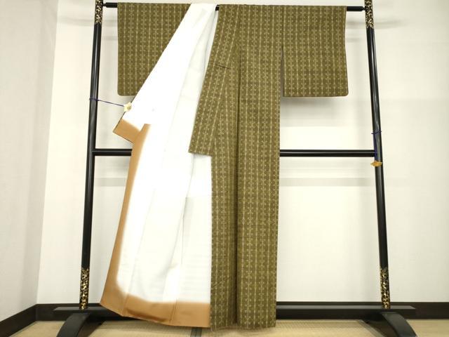 平和屋着物●花織　紬　近鉄百貨店扱い　正絹　逸品　AABG2660ck