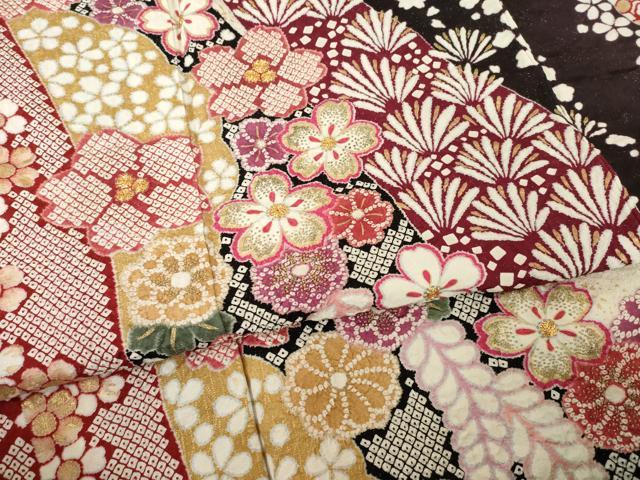 平和屋着物●豪華振袖・長襦袢(無双仕立て)セット　駒刺繍　絞り　中国三大刺繍　相良刺繍　舞花文　銀通し地　正絹　逸品　AABG2661ck