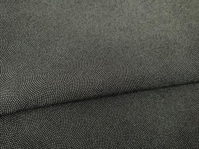 平和屋着物●江戸小紋　鮫小紋柄　黒地　正絹　逸品　AABG2663ck
