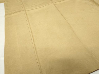 平和屋着物●江戸小紋　極小鮫小紋柄　飴色　丹後ちりめん　ロング丈　反端付き　正絹　逸品　AABG2664ck