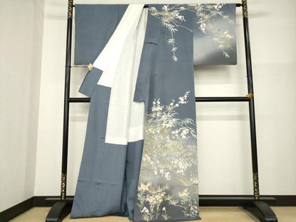 平和屋着物●訪問着　友禅　作家物　松彩　松竹梅　暈し染め　正絹　逸品　AABG2666ck