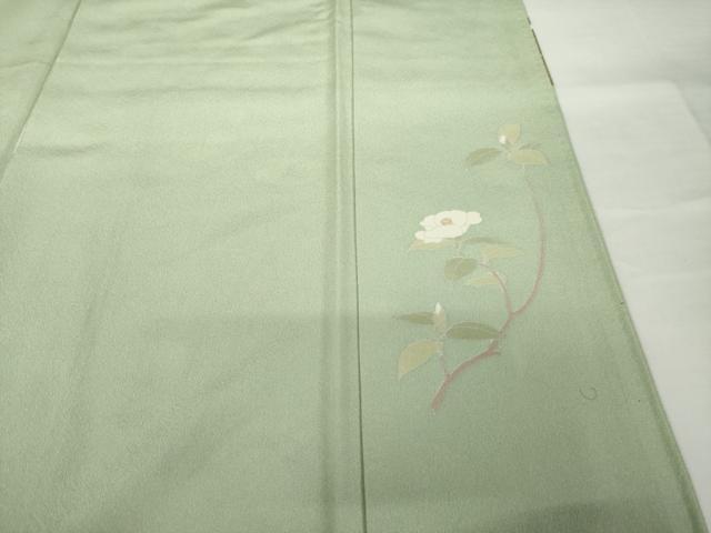 平和屋着物●訪問着　刺繍　枝花文　金彩　正絹　逸品　AABG2667ck