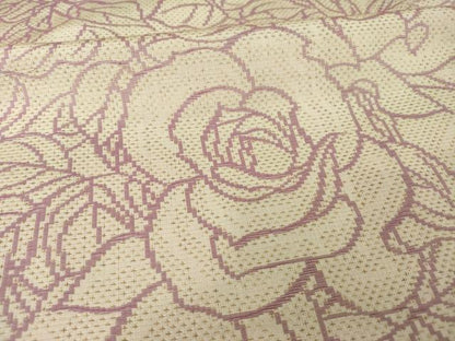 平和屋着物●お召　薔薇　バラ　正絹　逸品　AABG2673ck