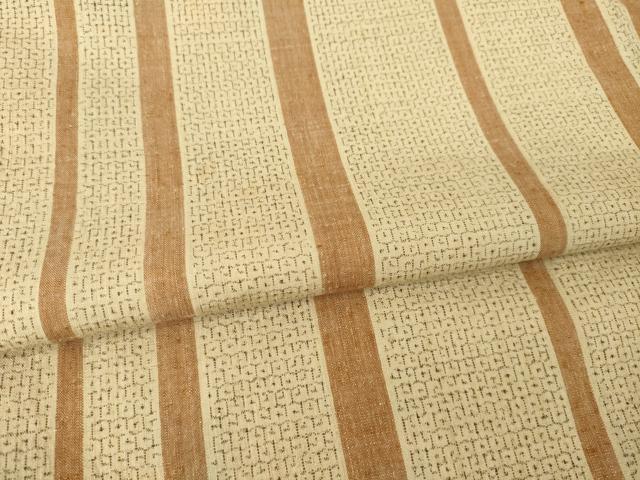 平和屋着物●本場結城紬　重要無形文化財　80亀甲　縞　正絹　逸品　AABG2674ck
