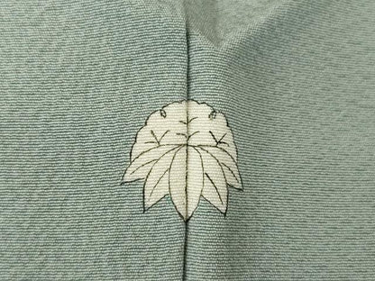 平和屋着物●上質な色無地　利休鼠色　正絹　逸品　AABG2676ck