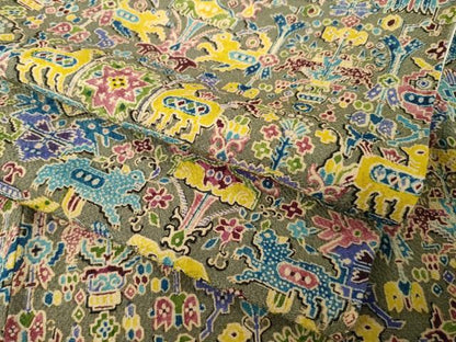平和屋着物●上質な小紋　有栖川文様　鬼しぼ縮緬　正絹　逸品　AABG2677ck