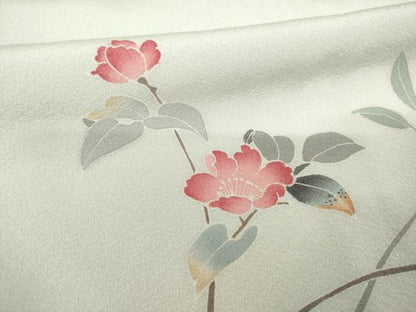 平和屋着物●訪問着　友禅　枝花文　暈し染め　正絹　逸品　AABG2680ck