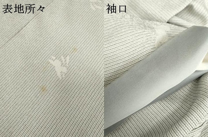平和屋着物●お召 飛び兎 正絹 逸品 AABG2681cs