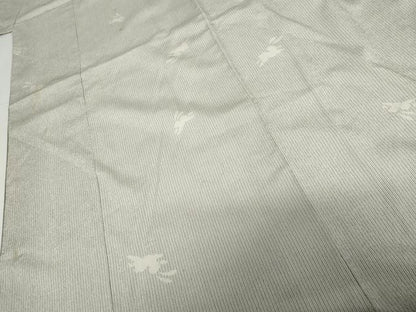 平和屋着物●お召 飛び兎 正絹 逸品 AABG2681cs