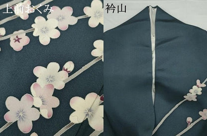 平和屋着物●本加賀友禅作家 小田美知代 訪問着 枝梅 正絹 逸品 AABG2685cs