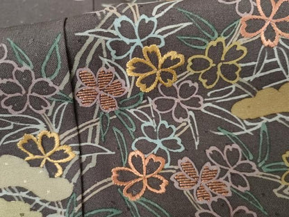 平和屋着物●創業460年・千總　訪問着　刺繍　松竹梅流水風景文　三越扱い　正絹　逸品　未使用　AABG2686cs