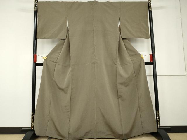 平和屋着物●お召 縞 さが美扱い 正絹 逸品 AABG2689cs