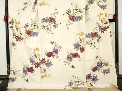 平和屋着物●豪華振袖 草花文 やまと誂製 正絹 逸品 AABG2696cs