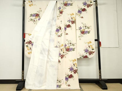 平和屋着物●豪華振袖 草花文 やまと誂製 正絹 逸品 AABG2696cs