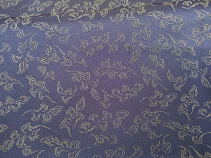 平和屋着物●黄金糸 お召 舞葉文 正絹 逸品 AABG2702cs