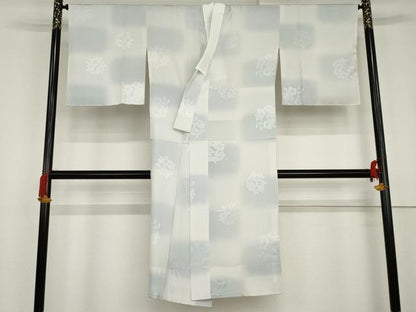 平和屋着物●訪問着　長襦袢(無双仕立て)セット　藍　鳳凰草花文　正絹　逸品　未使用　AABG2706cs