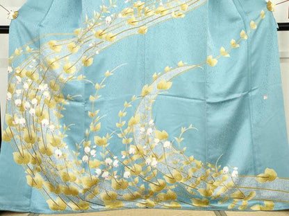 平和屋着物●京友禅作家　池内路一　訪問着　胡蝶蘭　金彩　正絹　逸品　AABG2709cs