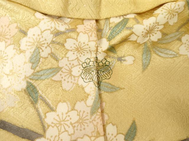 平和屋着物●訪問着　駒刺繍　枝垂れ桜文　暈し染め　金彩　正絹　逸品　AABG2711cs