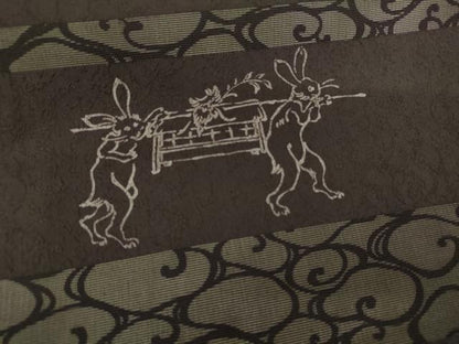 平和屋着物●訪問着 すかし織 鳥獣戯画 正絹 逸品 AABG2720cs