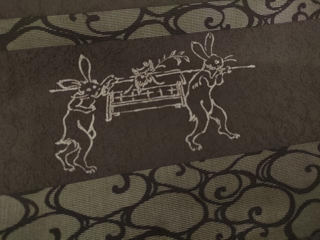 平和屋着物●訪問着 すかし織 鳥獣戯画 正絹 逸品 AABG2720cs