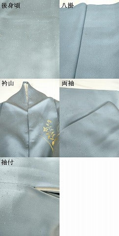 平和屋着物●訪問着 枝花文 暈し染め 金銀彩 正絹 逸品 AABG2745cs