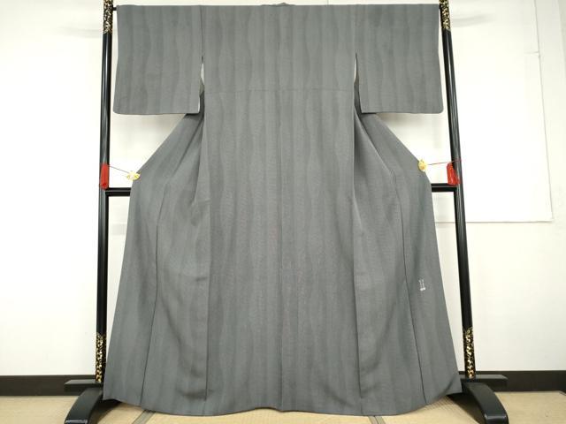 平和屋着物●江戸小紋 彫士:双光 染士:昌亮 吉祥立涌文 正絹 逸品 AABG2753cs