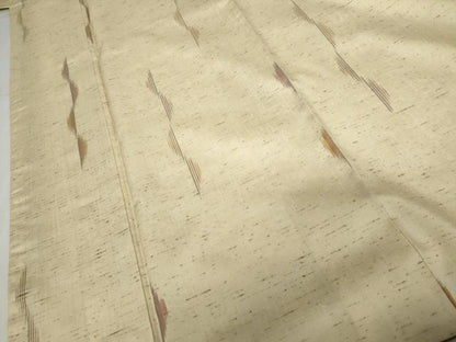 平和屋着物●ぜんまい紬 幾何学文様 正絹 逸品 AABG2756cs