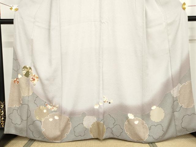 平和屋着物●訪問着 駒刺繍 雪輪玩具文 暈し染め 金彩 正絹 逸品 AABG2771cs