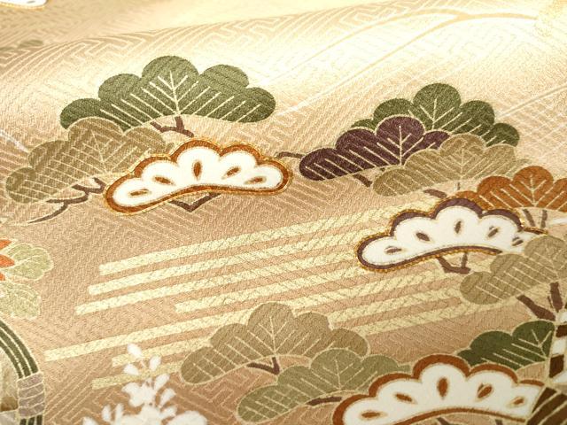 平和屋着物●訪問着　駒刺繍　茶屋辻　暈し染め　金彩　さが美扱い　ロング丈　正絹　逸品　未使用　AABG2775cs