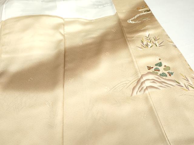 平和屋着物●訪問着　駒刺繍　茶屋辻　暈し染め　金彩　さが美扱い　ロング丈　正絹　逸品　未使用　AABG2775cs